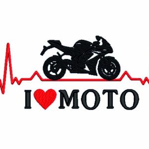 Forro Polar I LOVE MOTO "bordado"