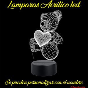 Lampara Led Oso Corazón