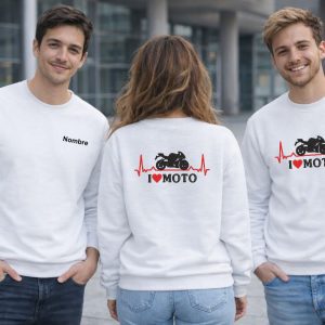 Sudadera I LOVE MOTO "bordado"